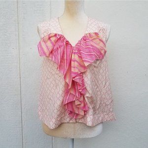 anthropologie hd in Paris printed blouse size 8